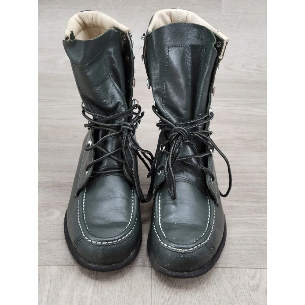Vintage Mens Cabelas Featherlight Kangaroo Upland Hunting Boots Green Size 7 B
